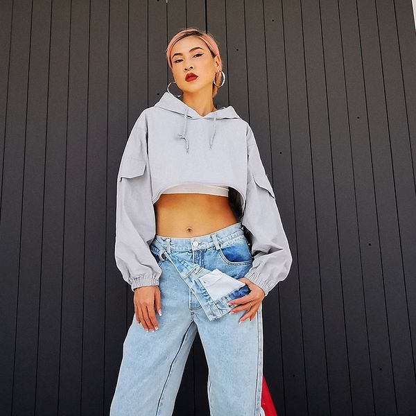 casual black short for women v neck lantern sleeve solid hooded sweatshirt female 2021 fall fashion new tide
casual black short for women v neck lantern sleeve solid hooded sweatshirt female 2021 fall fashion new tide