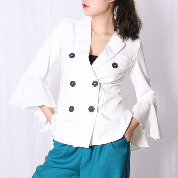casual double breasted coat for women notched flare sleeve tunic black jacket female fashion new clothing 2020, Black;brown
casual double breasted coat for women notched flare sleeve tunic black jacket female fashion new clothing 2020, Black;brown