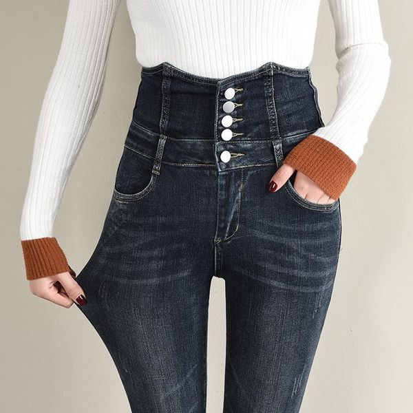 women's jeans brand design women 5 buttons high waist super stretchy skinny pencil pants fashion vintage mujer denim leggings trousers, Blue
women's jeans brand design women 5 buttons high waist super stretchy skinny pencil pants fashion vintage mujer denim leggings trousers, Blue