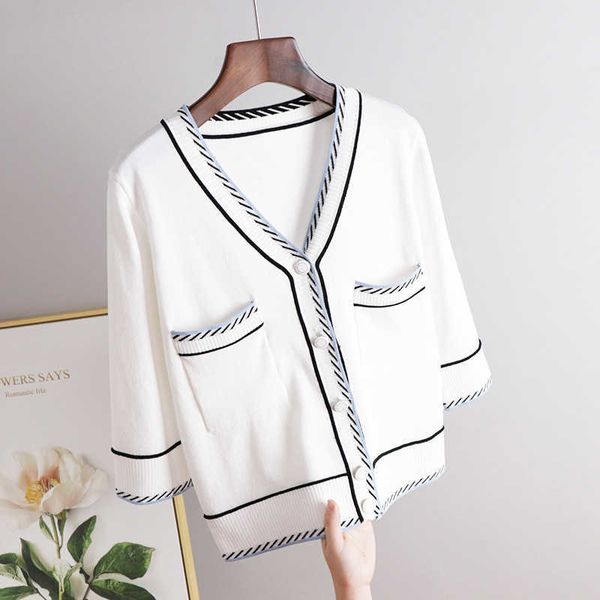 women's sweaters autumn temperature the little french sweet wind v-neck 7 minutes g65412 beat scene q0c2, White;black
women's sweaters autumn temperature the little french sweet wind v-neck 7 minutes g65412 beat scene q0c2, White;black