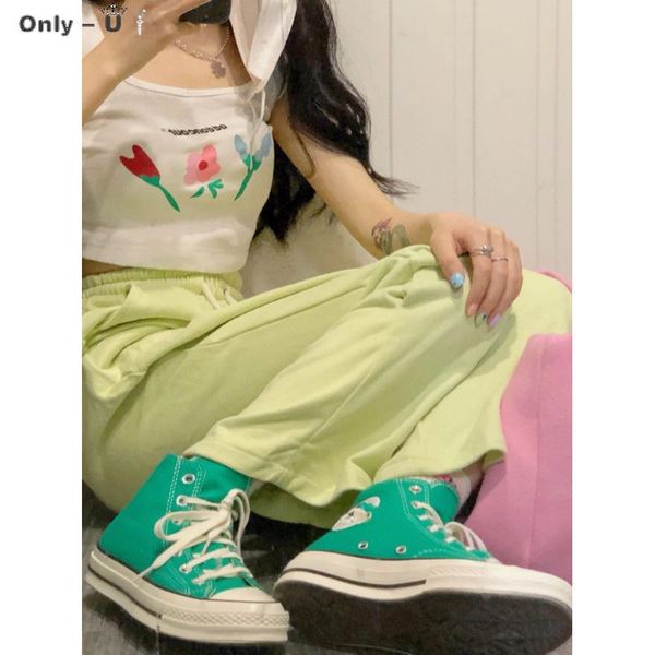 women's t-shirt floor dragging casual pants summer high waist drop loose and versatile straight leg wide, White
women's t-shirt floor dragging casual pants summer high waist drop loose and versatile straight leg wide, White