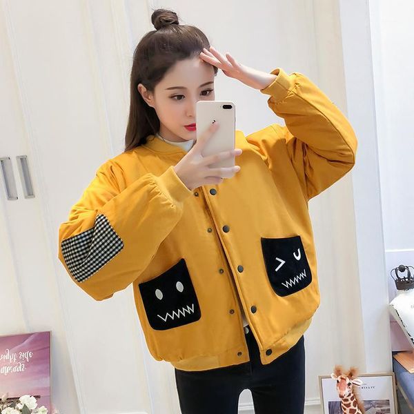 women outwear coats 2021 autumn winter stand collar parkas cute cartoon slim short warm elegant fashion women's down &, Black
women outwear coats 2021 autumn winter stand collar parkas cute cartoon slim short warm elegant fashion women's down &, Black