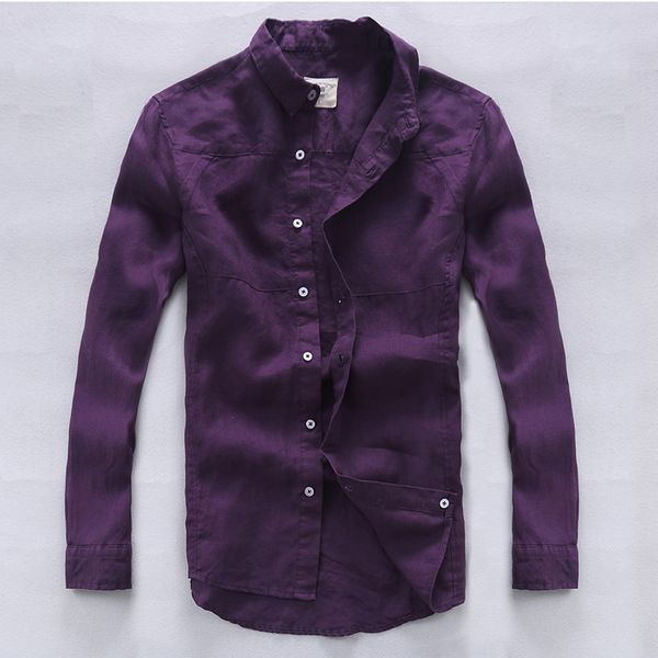 2021 new italy brand linen quality fashion shirts flax long sleeve casual men shirt exquisite workmanship purple chemise fdkh, White
2021 new italy brand linen quality fashion shirts flax long sleeve casual men shirt exquisite workmanship purple chemise fdkh, White