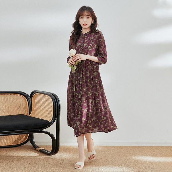 casual dresses elegant woman dress silk print floral high waist a line three quarter office lady single breasted, Black;gray
casual dresses elegant woman dress silk print floral high waist a line three quarter office lady single breasted, Black;gray