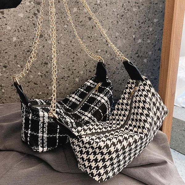 fashion houndstooth women bag plaid shoulder bag shopping bags canvas crossbody lady female metal zipper messenger handbag
fashion houndstooth women bag plaid shoulder bag shopping bags canvas crossbody lady female metal zipper messenger handbag