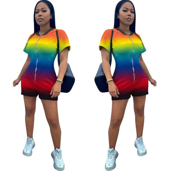 women's jumpsuits & rompers fashionable casual onesie woman short-sleeve sports color zipper jumpsuit tight shorts street clothes summe, Black;white
women's jumpsuits & rompers fashionable casual onesie woman short-sleeve sports color zipper jumpsuit tight shorts street clothes summe, Black;white