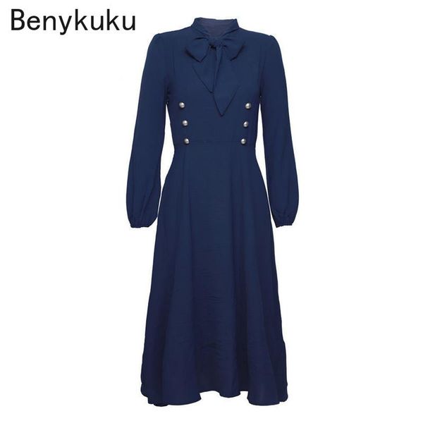 casual dresses navy blue double-breasted tie neck medieval retro long sleeve dress elegant women vintage clothes female autumn winter, Black;gray
casual dresses navy blue double-breasted tie neck medieval retro long sleeve dress elegant women vintage clothes female autumn winter, Black;gray