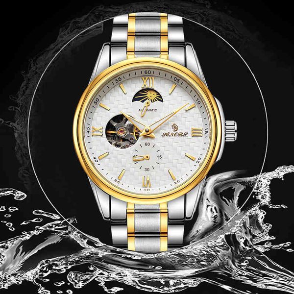 luxury men mechanical clock business lighting watertight dial automatic quartz men's, Slivery;brown
luxury men mechanical clock business lighting watertight dial automatic quartz men's, Slivery;brown