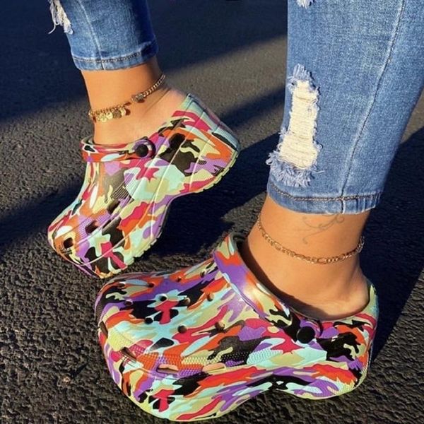 summer high heels women sandals holes hollow out garden shoes leopard mixed colors platform ladies beach slippers female slides, Black
summer high heels women sandals holes hollow out garden shoes leopard mixed colors platform ladies beach slippers female slides, Black