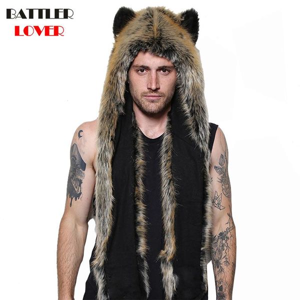 hats, scarves & gloves sets women/men winter faux fur hood animal hat ear flaps hand wolf plush warm cap with scarf, Blue;gray
hats, scarves & gloves sets women/men winter faux fur hood animal hat ear flaps hand wolf plush warm cap with scarf, Blue;gray