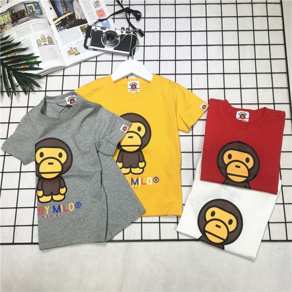 and summer spring t-fashion boys' monkey head cartoon cotton round neck children's short sleeve t-shirt, Blue
and summer spring t-fashion boys' monkey head cartoon cotton round neck children's short sleeve t-shirt, Blue