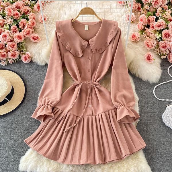 casual dresses lolita dress long sleeve pleated korean woman autumn winter party for women 2021 pink birthday clothes kawaii cute, Black;gray
casual dresses lolita dress long sleeve pleated korean woman autumn winter party for women 2021 pink birthday clothes kawaii cute, Black;gray