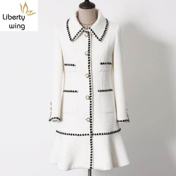 women's jackets autumn winter tweed women elegant slim fit white coat fashion office lady long sleeve pleated dress jacket female, Black;brown
women's jackets autumn winter tweed women elegant slim fit white coat fashion office lady long sleeve pleated dress jacket female, Black;brown
