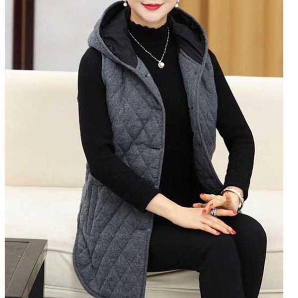 women's vests middle-aged hooded plaid cotton vest winter mother loaded long thick warm p6585, Black;white
women's vests middle-aged hooded plaid cotton vest winter mother loaded long thick warm p6585, Black;white