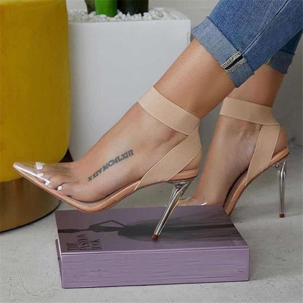 sandals summer women's elastic band pointed toe pvc transparent woman pumps platform crystal high heels party shoes apricot, Black
sandals summer women's elastic band pointed toe pvc transparent woman pumps platform crystal high heels party shoes apricot, Black