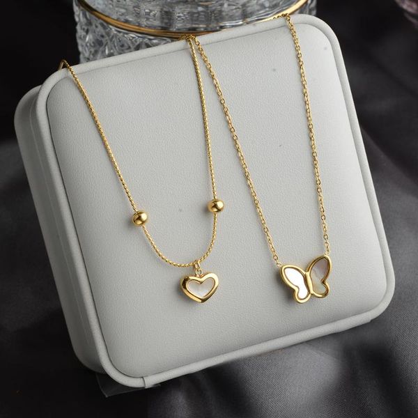 chokers titanium steel chain butterfly white fritillary necklaces for women korean style pendant necklace trend fashion jewelry 2021, Golden;silver
chokers titanium steel chain butterfly white fritillary necklaces for women korean style pendant necklace trend fashion jewelry 2021, Golden;silver