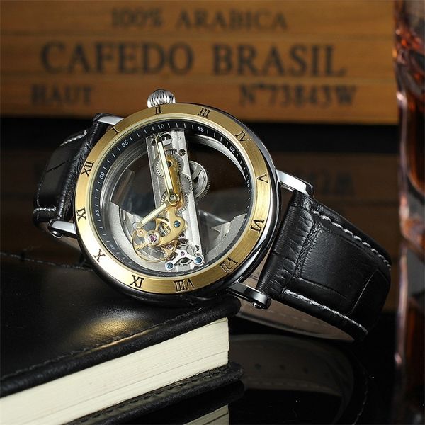selling forsing waterproof leather steel strip double transparent hollow out single bridge automatic mechanical watch men's, Slivery;brown
selling forsing waterproof leather steel strip double transparent hollow out single bridge automatic mechanical watch men's, Slivery;brown