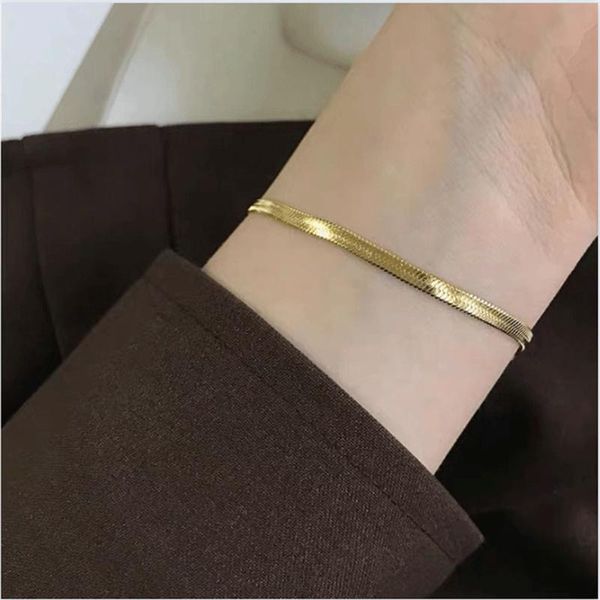 link, chain minimalism ins snake bracelet for women men gold/silver color stainless steel jewelry career, Black
link, chain minimalism ins snake bracelet for women men gold/silver color stainless steel jewelry career, Black