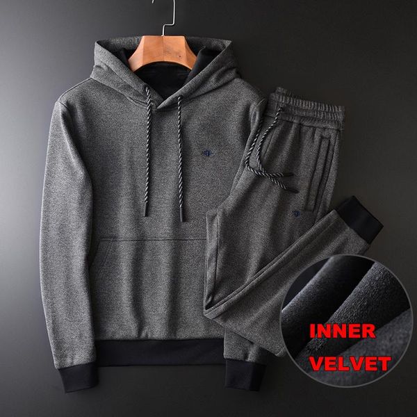 men's tracksuits mens sets (sweatshirts+pants) luxury add velvet embroidery thick hoodies autumn and winter man with pants 4xl, Gray
men's tracksuits mens sets (sweatshirts+pants) luxury add velvet embroidery thick hoodies autumn and winter man with pants 4xl, Gray