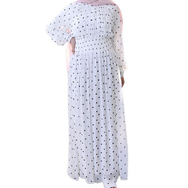 casual dresses 40gc muslim women long sleeve polka dot chiffon maxi dress smocked waist turtleneck kaftan arabic islamic ramada abaya robe, Black;gray
casual dresses 40gc muslim women long sleeve polka dot chiffon maxi dress smocked waist turtleneck kaftan arabic islamic ramada abaya robe, Black;gray