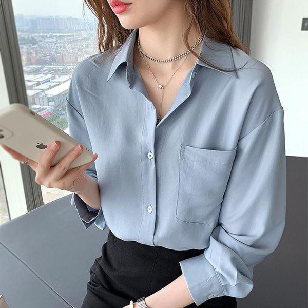 women's blouses & shirts women' 2021 spring summer fashion solid color chiffon female long sleeve loose ladies thin pockets u293, White
women's blouses & shirts women' 2021 spring summer fashion solid color chiffon female long sleeve loose ladies thin pockets u293, White