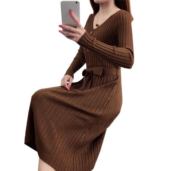 casual dresses gowyimmes 2021 autumn slim women bow tie knitted dress lady long sleeve bodycon vestidos winter bottomings p117, Black;gray
casual dresses gowyimmes 2021 autumn slim women bow tie knitted dress lady long sleeve bodycon vestidos winter bottomings p117, Black;gray