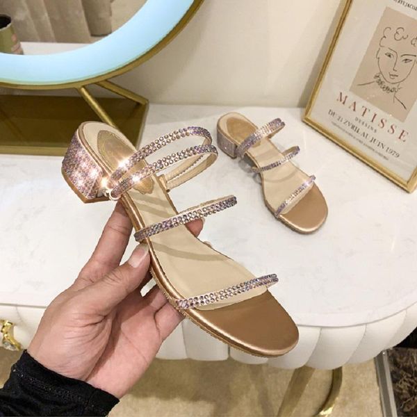 slippers 2021 luxury crystal summer women runway brand round open toe striped heels shoes ladies diamond sandals slides, Black
slippers 2021 luxury crystal summer women runway brand round open toe striped heels shoes ladies diamond sandals slides, Black
