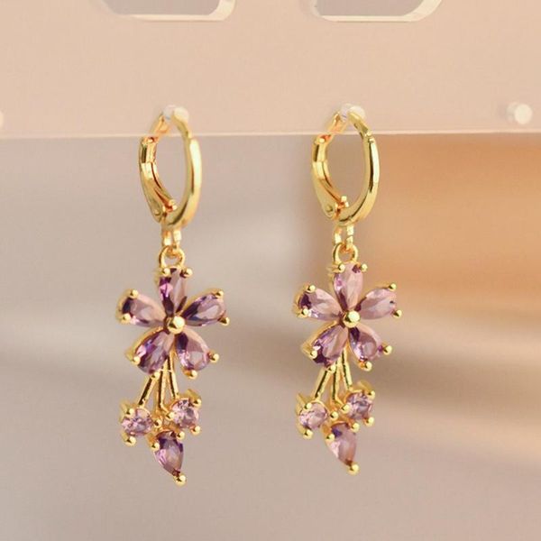 dangle & chandelier copper cubic zirconia drop earrings women jewelry purple white crystal flower long tassel, Silver
dangle & chandelier copper cubic zirconia drop earrings women jewelry purple white crystal flower long tassel, Silver