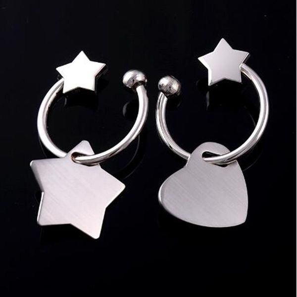 keychains wholesale 500pcs metal keychain creative star heart personlized logo car key buckle ring lady's bag pendant-, Silver
keychains wholesale 500pcs metal keychain creative star heart personlized logo car key buckle ring lady's bag pendant-, Silver