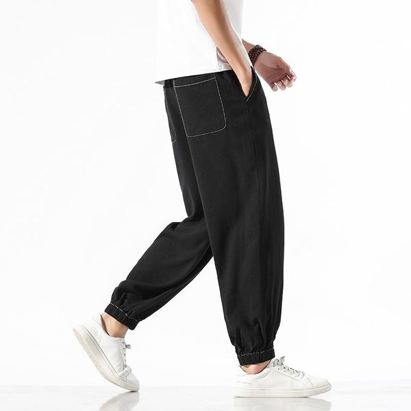 men's pants 2021 elastic waist japan style ankle harajuku summer harem casual mens business trousers thin loose men 5xl, Black
men's pants 2021 elastic waist japan style ankle harajuku summer harem casual mens business trousers thin loose men 5xl, Black
