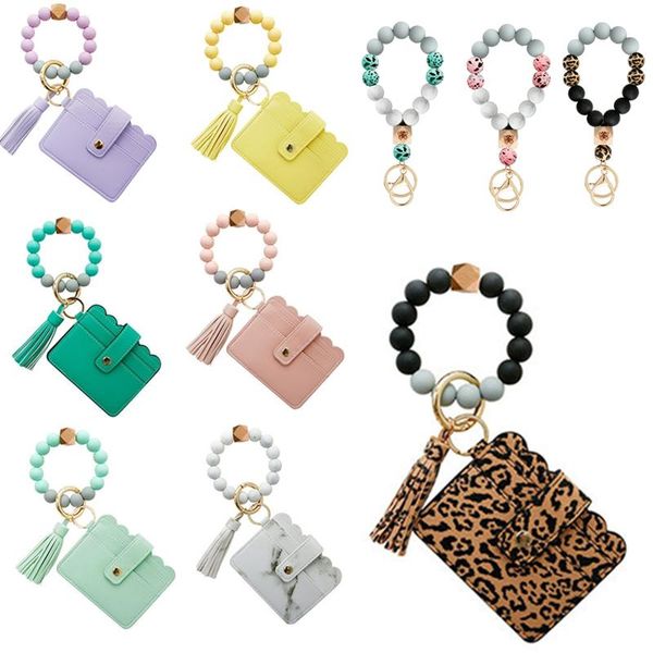 keychains creativity silicone bead bracelet ladies keychain pu tassel card bag decoration pendant luxury fashion keyring charm jewelry, Silver
keychains creativity silicone bead bracelet ladies keychain pu tassel card bag decoration pendant luxury fashion keyring charm jewelry, Silver