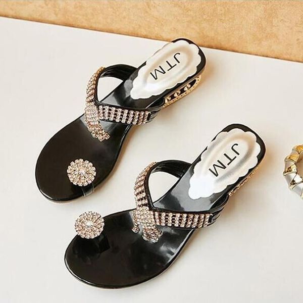 slippers 2021 women's summer open toe chunky heel sandals fashion crystal rhinestones beach flip flops slip on outside slides shoes, Black
slippers 2021 women's summer open toe chunky heel sandals fashion crystal rhinestones beach flip flops slip on outside slides shoes, Black