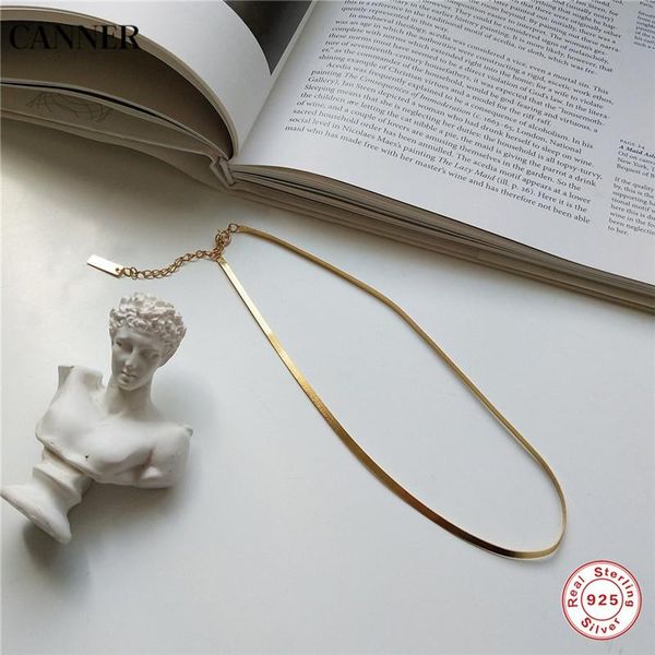 canner 925 sterling silver necklace gold color flat snake choker necklace for women jewelry gift
canner 925 sterling silver necklace gold color flat snake choker necklace for women jewelry gift