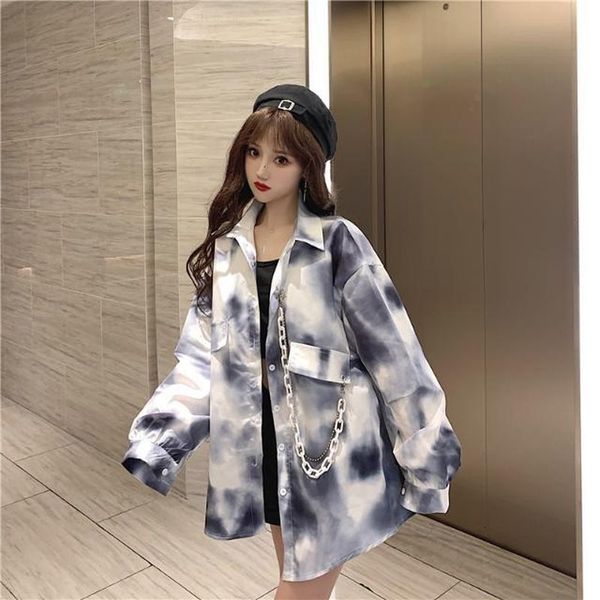 women's hoodies & sweatshirts shirt tie-dye long-sleeve shirts spring new hong kong style retro loose thin cardigan jacket casual, Black
women's hoodies & sweatshirts shirt tie-dye long-sleeve shirts spring new hong kong style retro loose thin cardigan jacket casual, Black