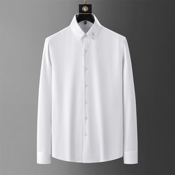 men's casual shirts brand embroidery shirt winter plus velvet thickend long sleeve solid color business social formal dress, White;black
men's casual shirts brand embroidery shirt winter plus velvet thickend long sleeve solid color business social formal dress, White;black