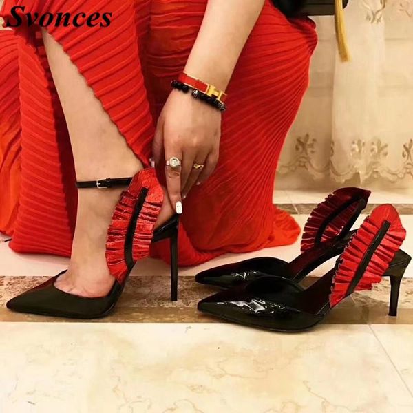 catwalk black patent leather pointed toe women high heels party shoes ankle strap ruffles slingbacks ladies pumps female
catwalk black patent leather pointed toe women high heels party shoes ankle strap ruffles slingbacks ladies pumps female