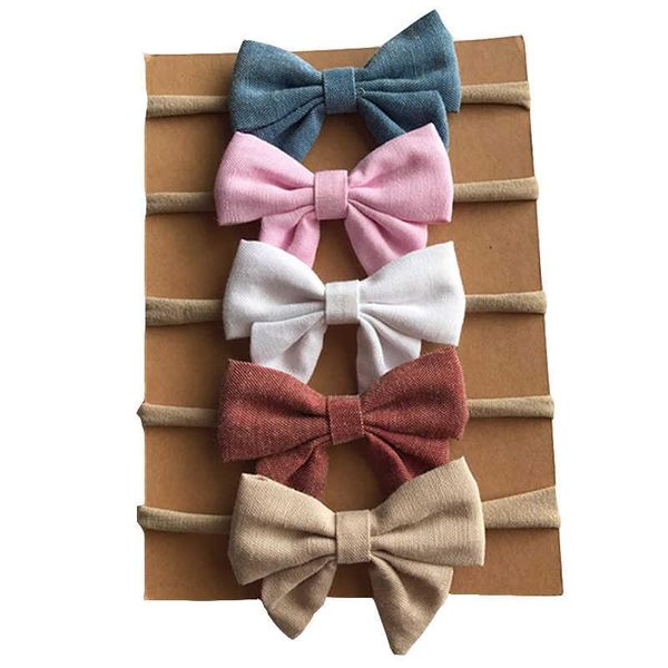 hair accessories 4pcs/lot kids bow nylon headbands cute soft linen fabric hairbands bow-knot elastic customized simple for girls, Slivery;white
hair accessories 4pcs/lot kids bow nylon headbands cute soft linen fabric hairbands bow-knot elastic customized simple for girls, Slivery;white