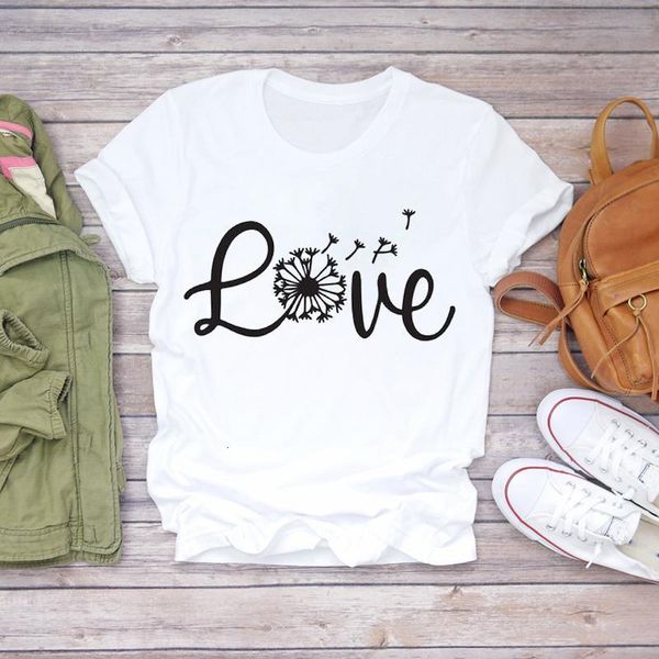women love dandelion valentine plant short sleeve 90s print lady t-shirts womens graphic t shirt ladies female tee t-shirt, White
women love dandelion valentine plant short sleeve 90s print lady t-shirts womens graphic t shirt ladies female tee t-shirt, White