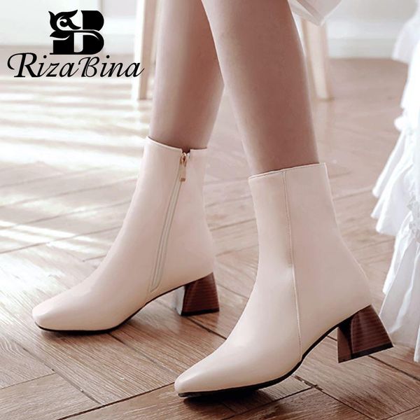 boots rizabina plus size 28-43 women ankle thick heel square toe side zipper shoes warm party footwear, Black
boots rizabina plus size 28-43 women ankle thick heel square toe side zipper shoes warm party footwear, Black