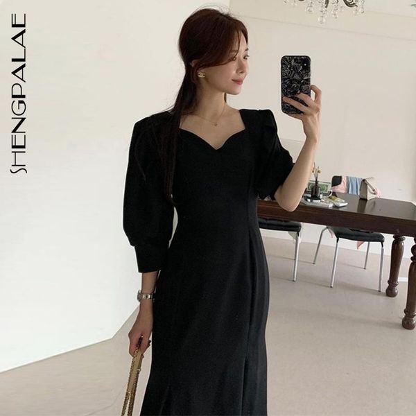 casual dresses shengpalae chic elegant dress women's 2021 spring square collar lantern sleeve waist solid color female maxi 5a742, Black;gray
casual dresses shengpalae chic elegant dress women's 2021 spring square collar lantern sleeve waist solid color female maxi 5a742, Black;gray