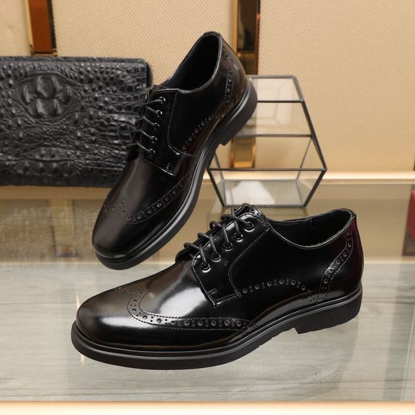 men classic business office dress shoes handsome genuine leather platform flats male brand breathable fashion leisure oxfords size 38-44, Black
men classic business office dress shoes handsome genuine leather platform flats male brand breathable fashion leisure oxfords size 38-44, Black
