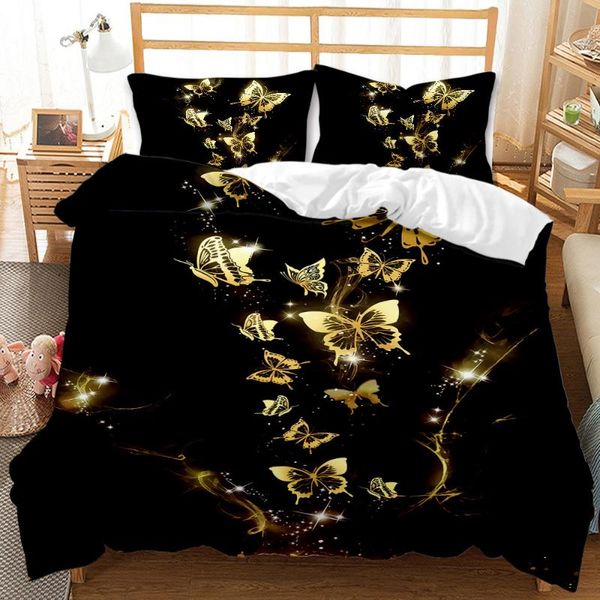 bedding sets gold butterfly set luxury black duvet cover 2/3pcs bedclothes 3d printed comforter for adults cute bed
bedding sets gold butterfly set luxury black duvet cover 2/3pcs bedclothes 3d printed comforter for adults cute bed