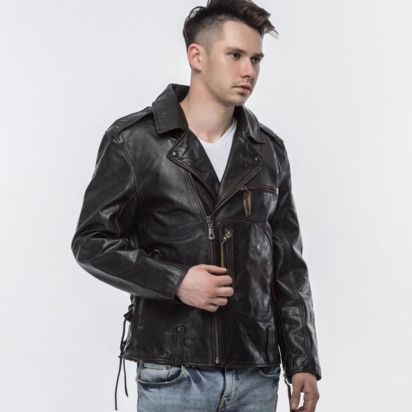 men's leather & faux 2021 vintage black men slim fit biker's jacket plus size 6xl genuine thick cowhide russian motorcycle coat
men's leather & faux 2021 vintage black men slim fit biker's jacket plus size 6xl genuine thick cowhide russian motorcycle coat