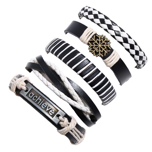 bangles bracelet accessories woven men's cowhide diy combination set leather, Black
bangles bracelet accessories woven men's cowhide diy combination set leather, Black