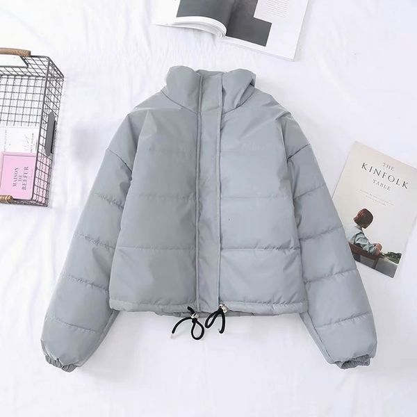 new 2021 women winter turtleneck night reflection jacket thick cotton cropped female loose parkas streetwear zipper coat ekhy, Black;brown
new 2021 women winter turtleneck night reflection jacket thick cotton cropped female loose parkas streetwear zipper coat ekhy, Black;brown