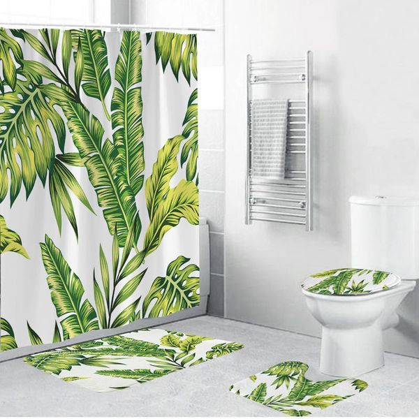 bath accessory set four-piece home decoration accessories for bathroom non slip toilet cover mat shower curtain salle de bain f84
bath accessory set four-piece home decoration accessories for bathroom non slip toilet cover mat shower curtain salle de bain f84