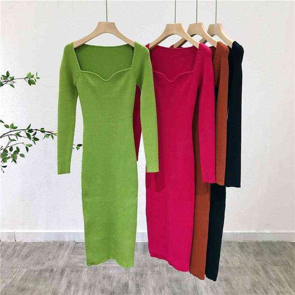 elgant knitted dress for women autumn and winter new style retro wavy square neck slim clavicle sewater split bodycon dress y1204, Black;gray
elgant knitted dress for women autumn and winter new style retro wavy square neck slim clavicle sewater split bodycon dress y1204, Black;gray