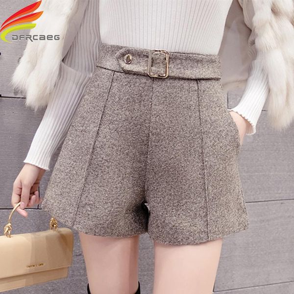 women's shorts 2021 latest style woolen women wide leg autumn winter slim a-line black gray khaki short femme, White;black
women's shorts 2021 latest style woolen women wide leg autumn winter slim a-line black gray khaki short femme, White;black