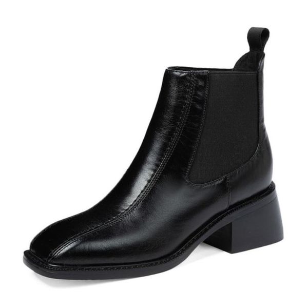 real leather woman ankle boots elastic thick high heel winter shoes women warm slip on short boot footwear size 33-40, Black
real leather woman ankle boots elastic thick high heel winter shoes women warm slip on short boot footwear size 33-40, Black
