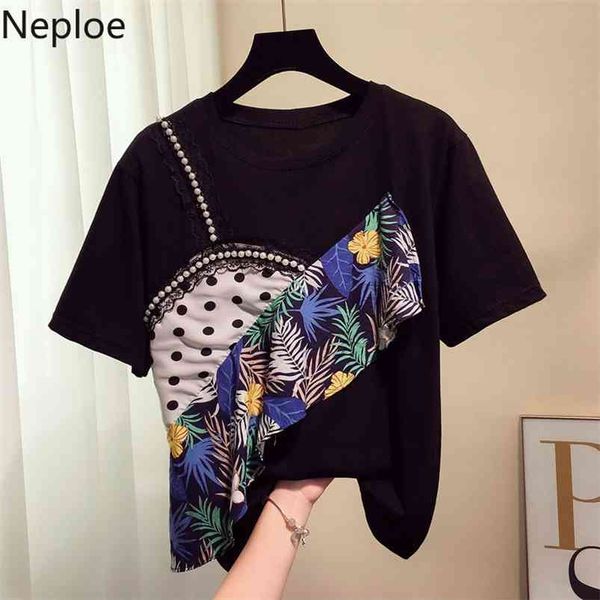 neploe ruffles patchwork t shirt summer print o neck short sleeve female loose casual cotton ladies tees 1b268 210623, White
neploe ruffles patchwork t shirt summer print o neck short sleeve female loose casual cotton ladies tees 1b268 210623, White